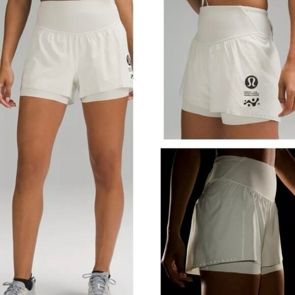 Lululemon Nulux Road to Trail High-Rise Short 4" Bone